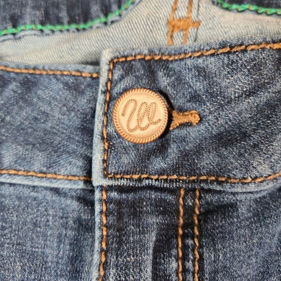 Wrangler Bootcut Embroidered Jeans Women Size 9/10 Blue Casual Denim Medium Wash - Picture 8 of 14